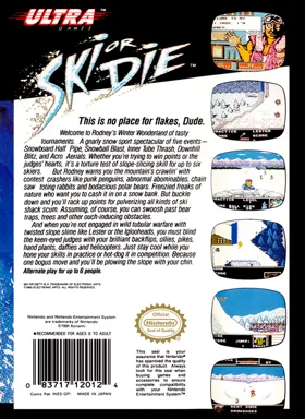 Ski or Die (USA) box cover back